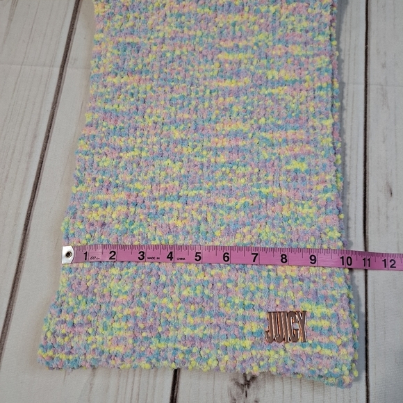 Juicy Couture Pastel Multicolor Knit Scarf - Picture 10 of 10